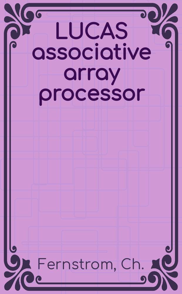 LUCAS associative array processor