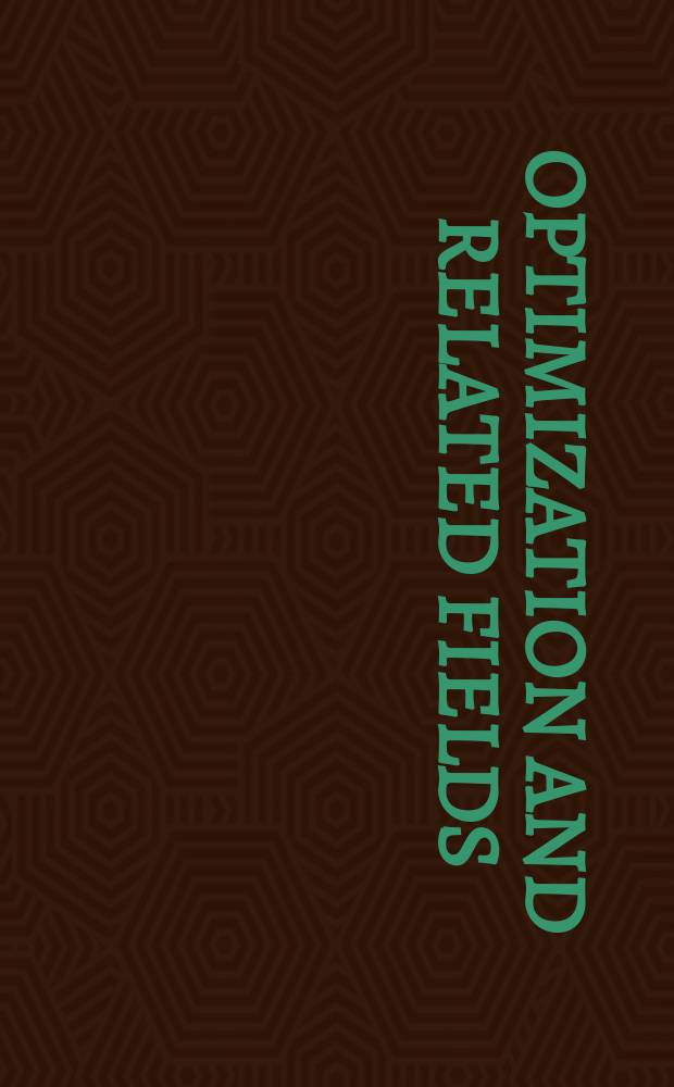 Optimization and related fields