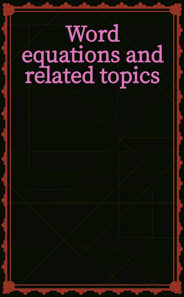 Word equations and related topics