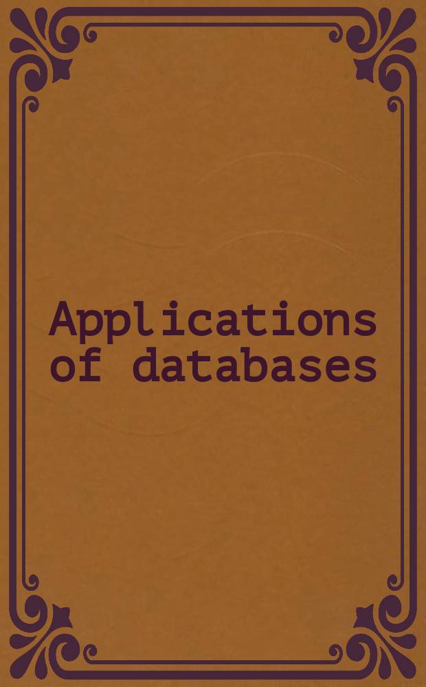 Applications of databases