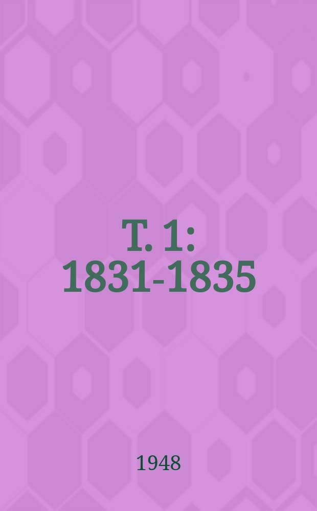 T. 1 : 1831-1835