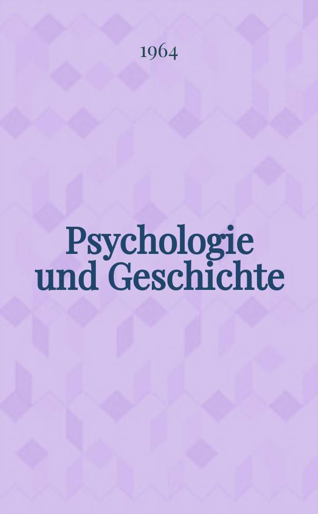 1 : Psychologie und Geschichte