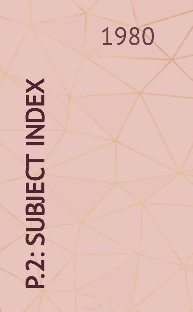 P. 2 : Subject index