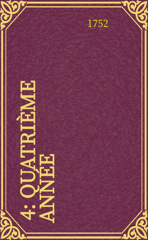 [4] : Quatrième année