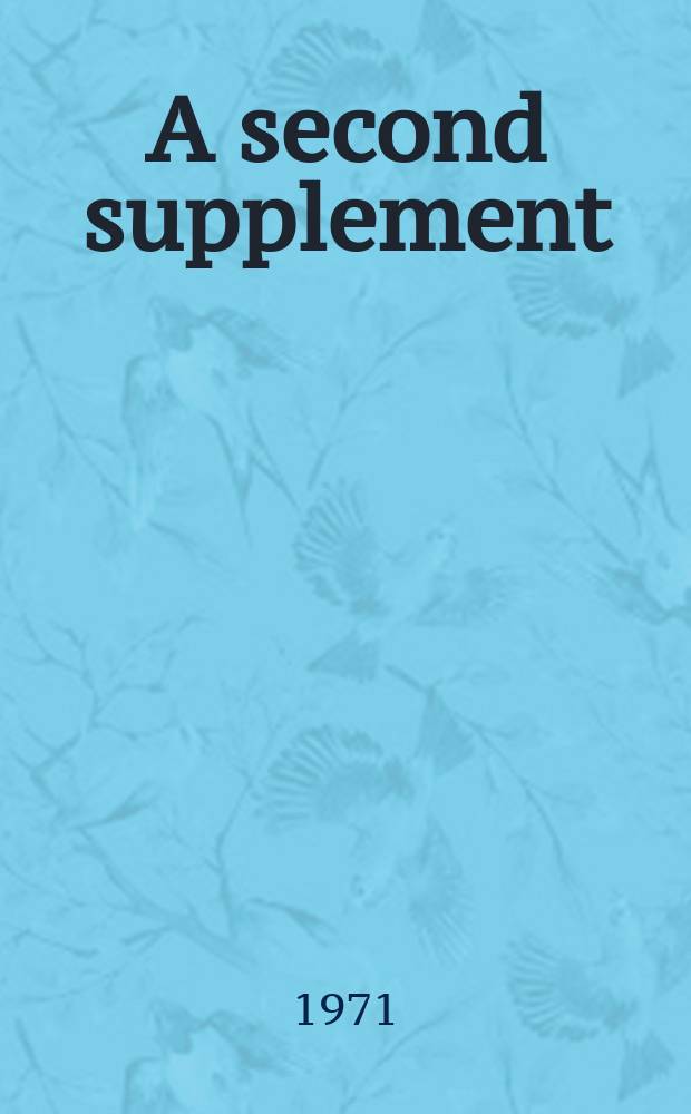 A second supplement