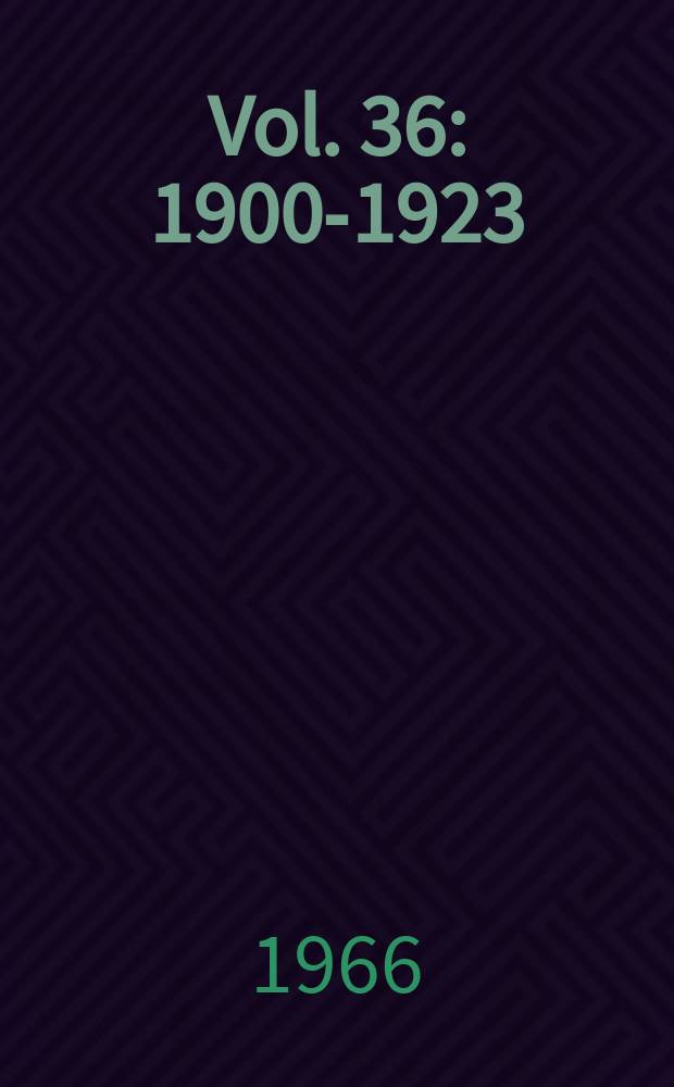 Vol. 36 : 1900-1923