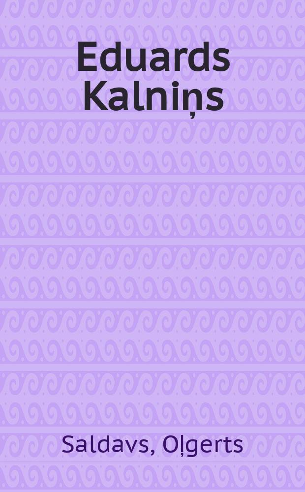 36 : Eduards Kalniņs
