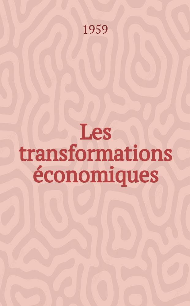 2 : Les transformations économiques