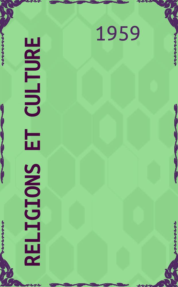 3 : Religions et culture