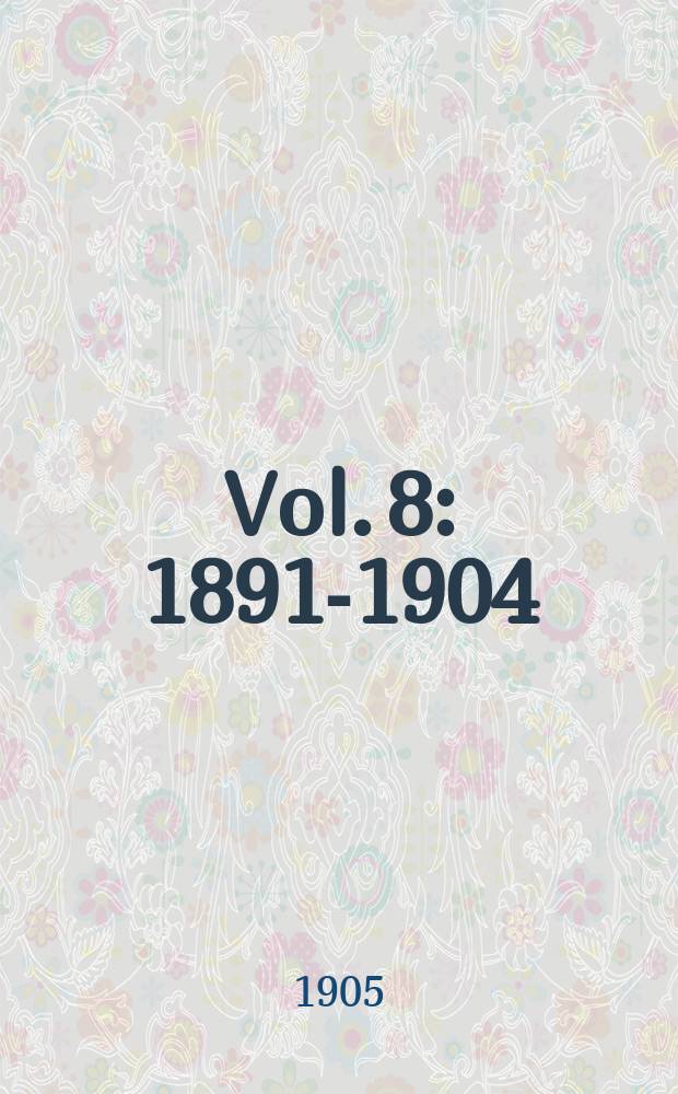 Vol. 8 : 1891-1904