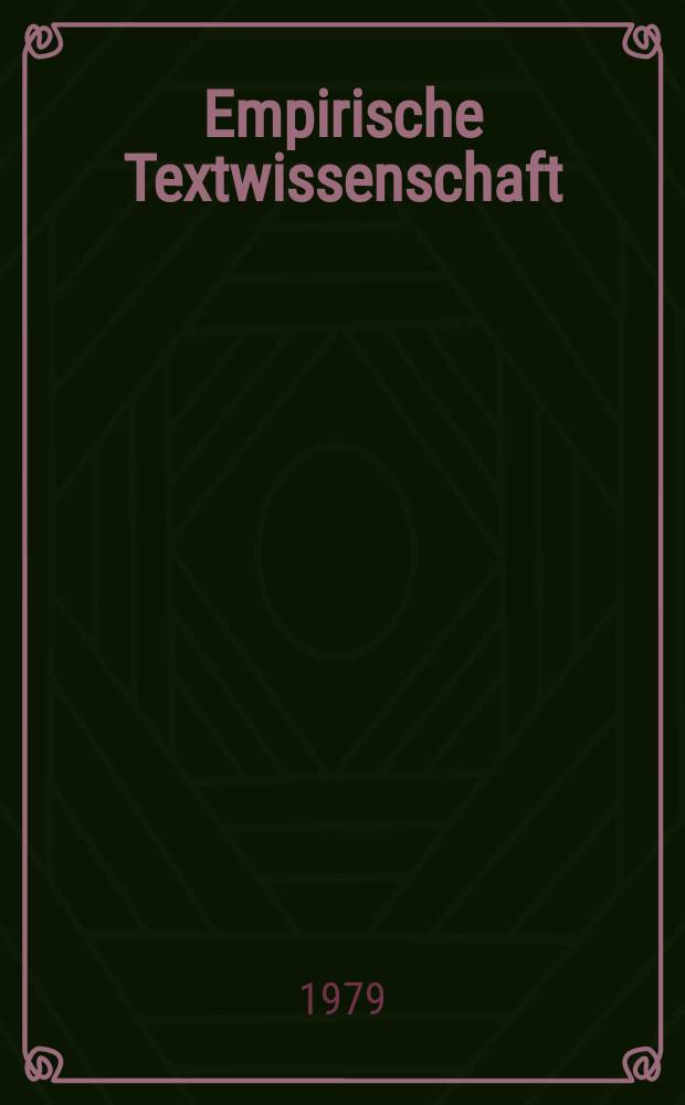 39 : Empirische Textwissenschaft