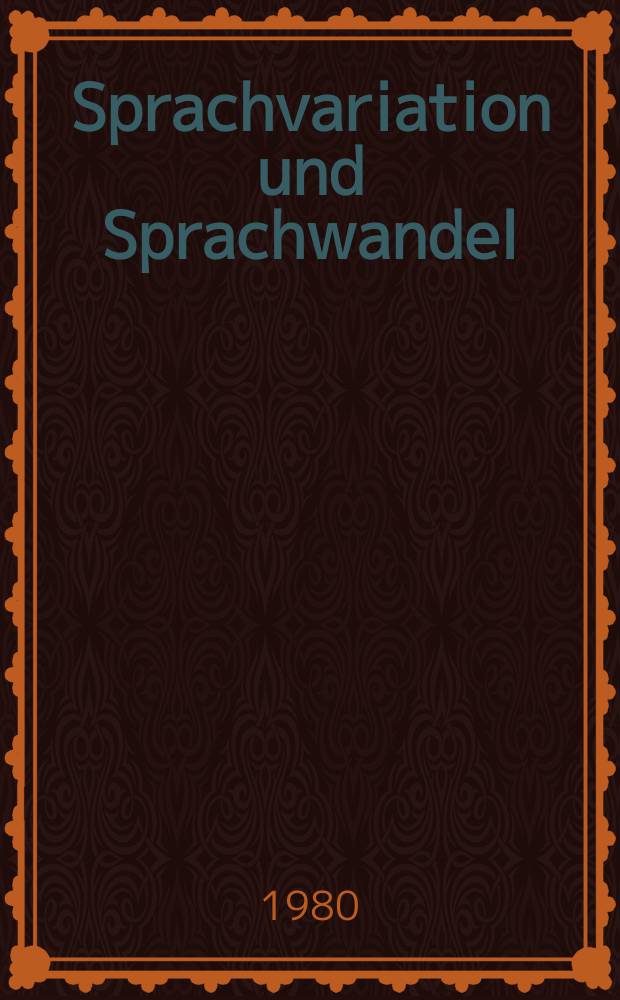 92 : Sprachvariation und Sprachwandel