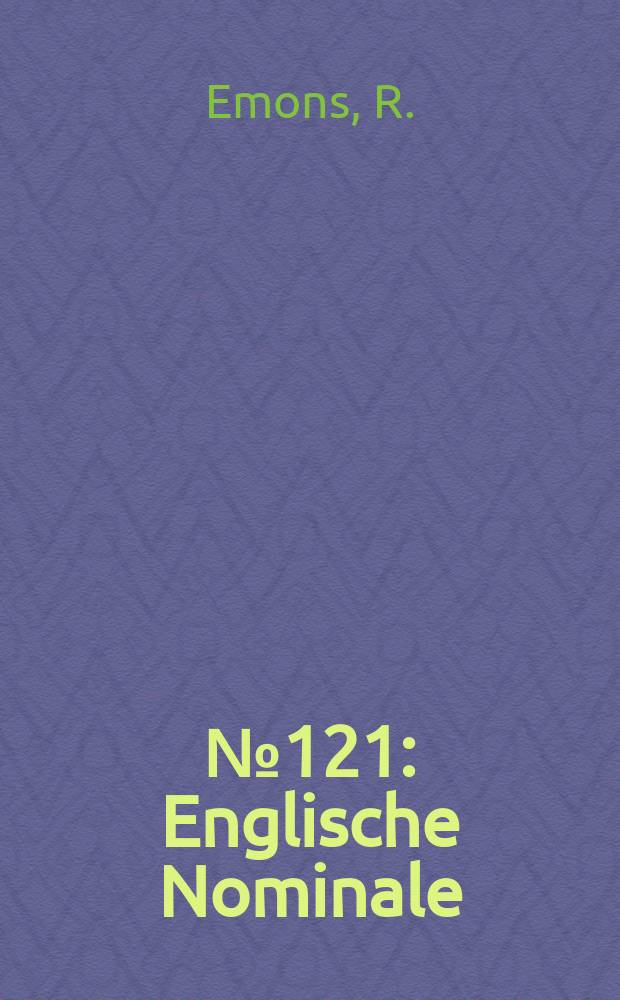 № 121 : Englische Nominale