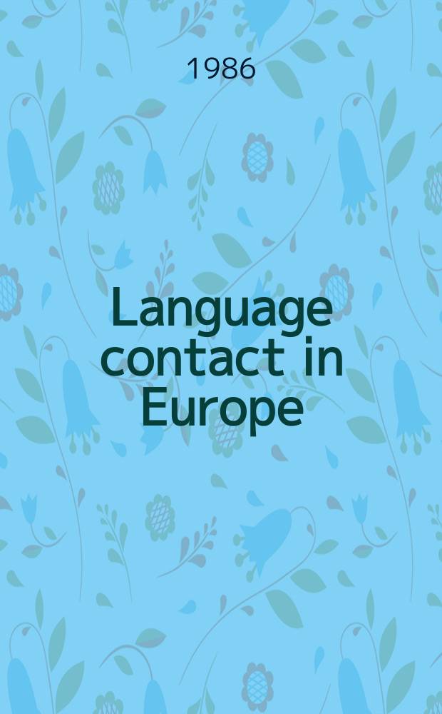 Language contact in Europe