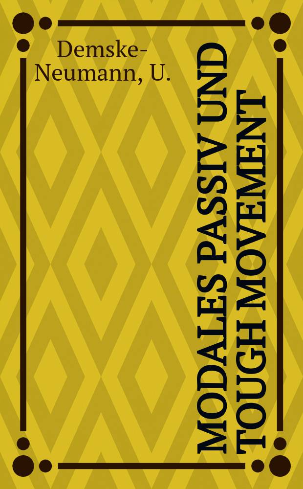Modales Passiv und tough movement