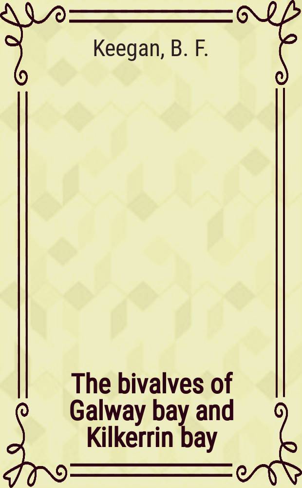 3 : The bivalves of Galway bay and Kilkerrin bay