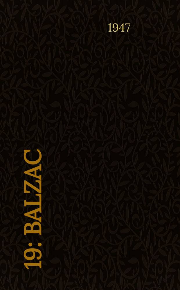 [19] : Balzac