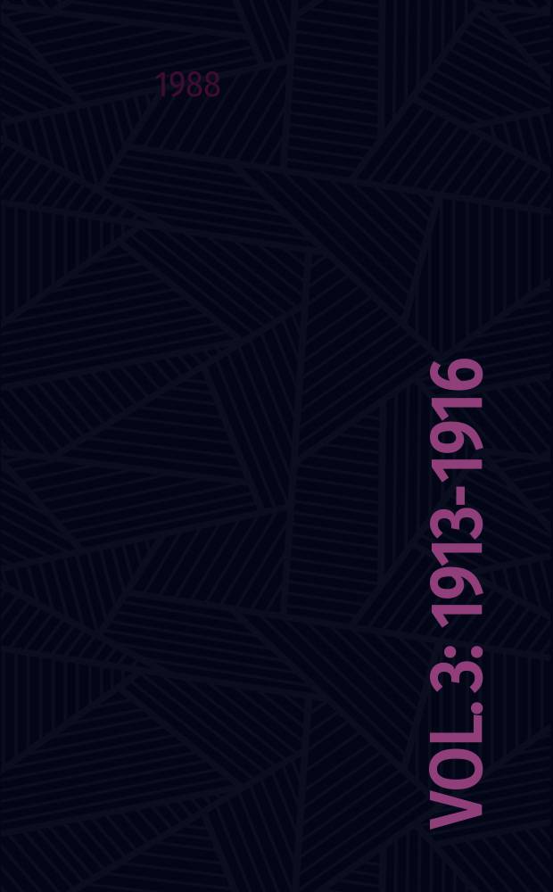 Vol. 3 : 1913-1916