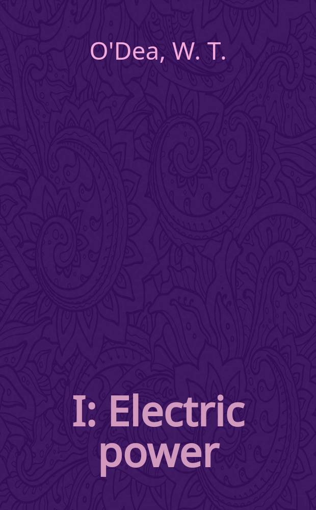 I : Electric power