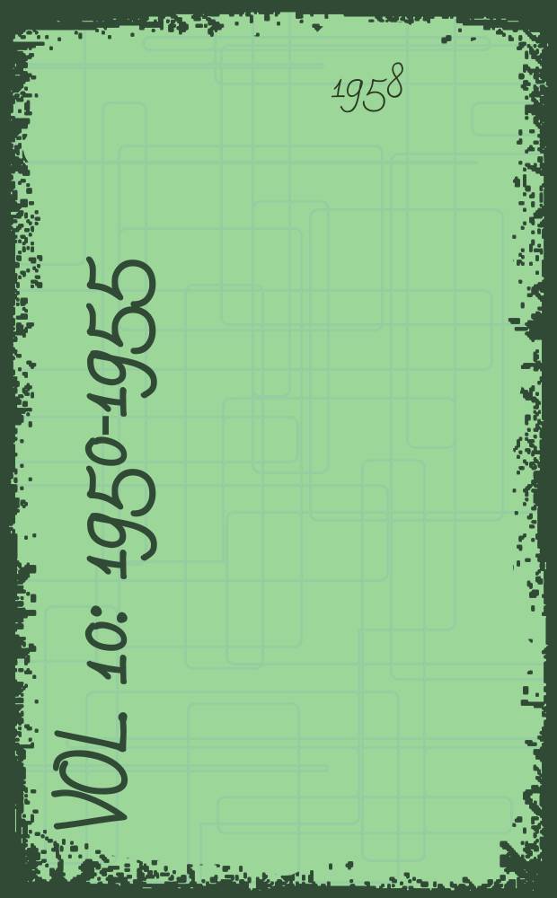 Vol. 10 : 1950-1955