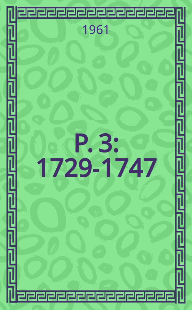 P. 3 : 1729-1747