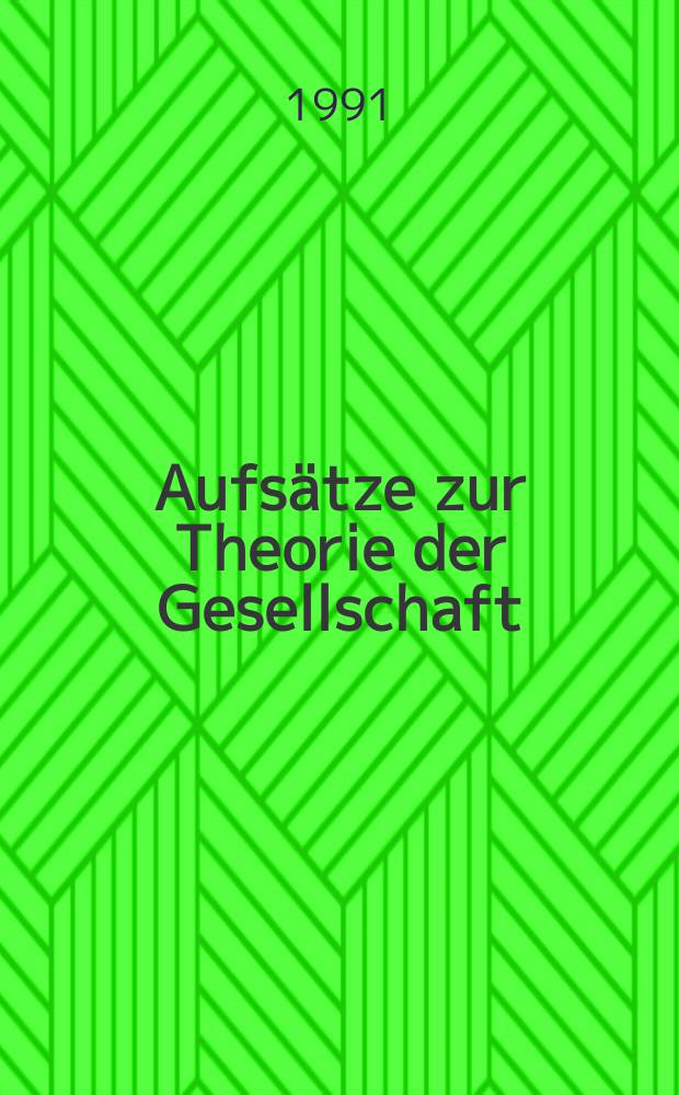 2 : Aufsätze zur Theorie der Gesellschaft