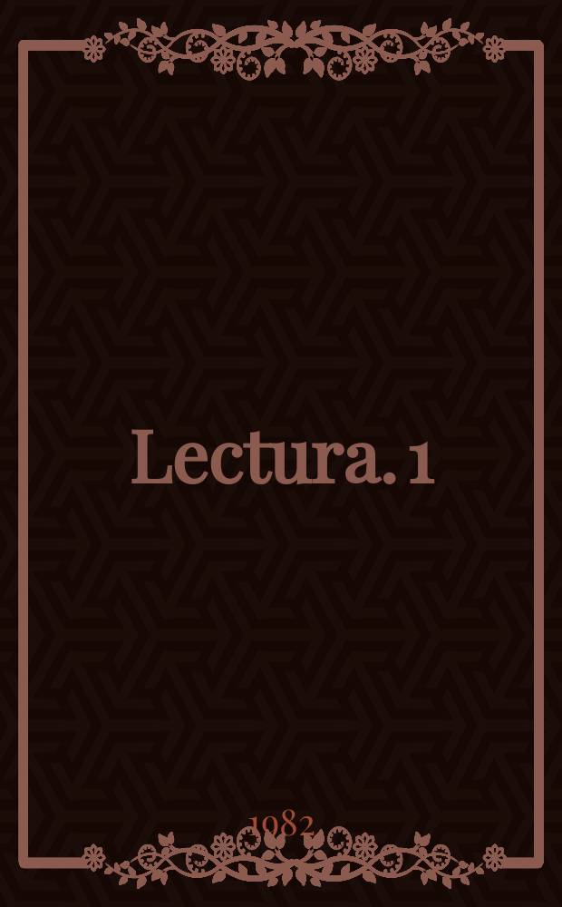 Lectura. 1