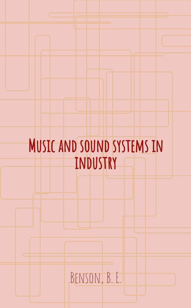 3 : Music and sound systems in industry