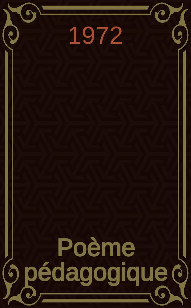 1 : Poème pédagogique