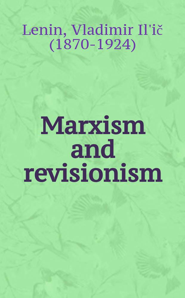 Marxism and revisionism