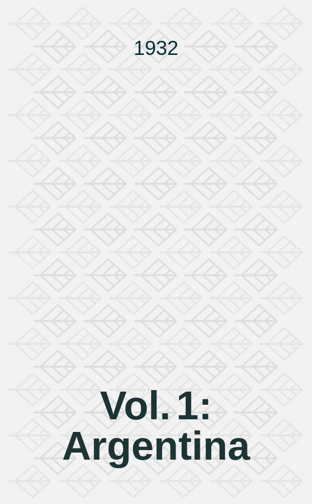 Vol. 1 : Argentina