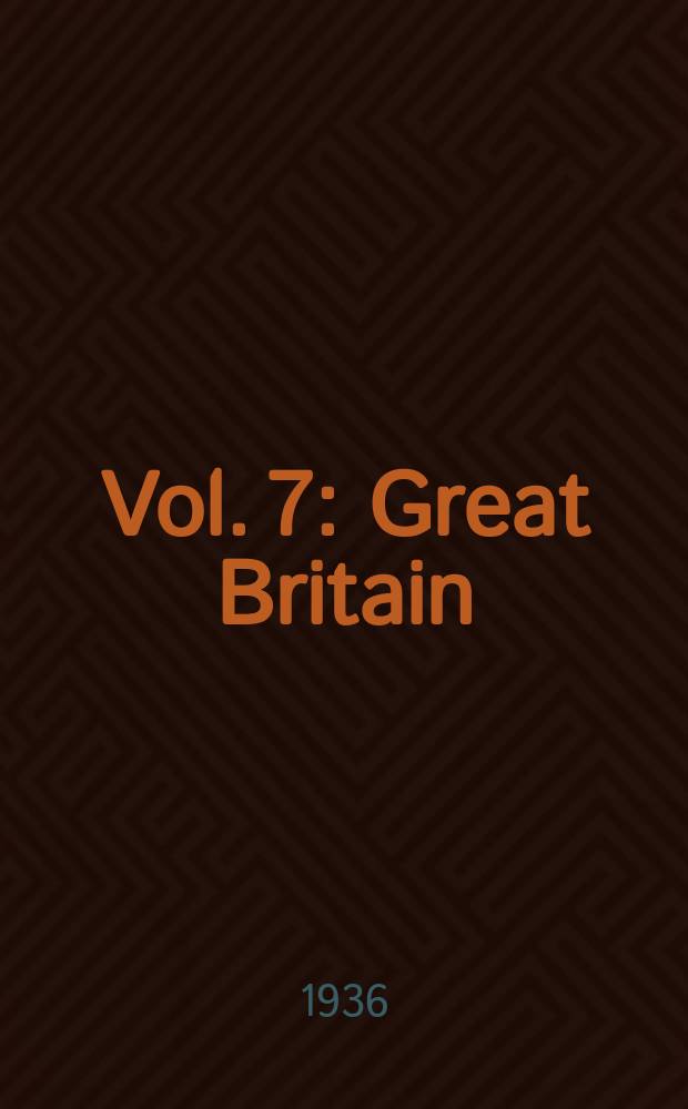 Vol. 7 : Great Britain