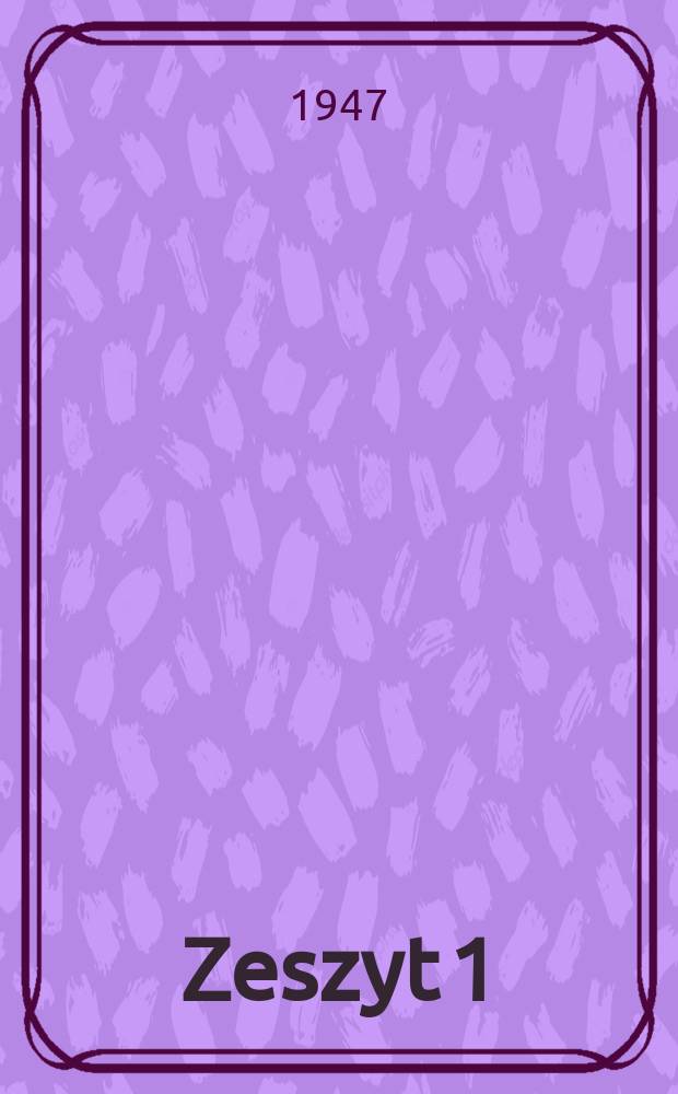 Zeszyt 1