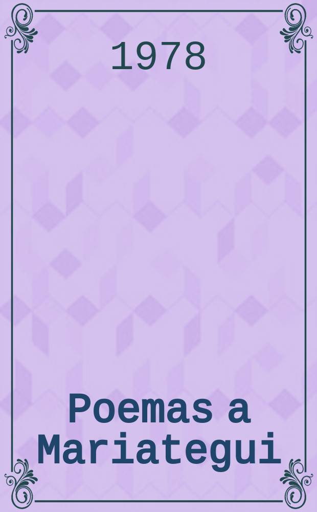 9 : Poemas a Mariategui