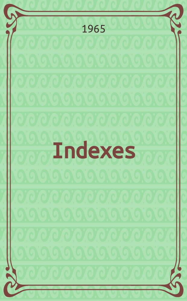 [Indexes]
