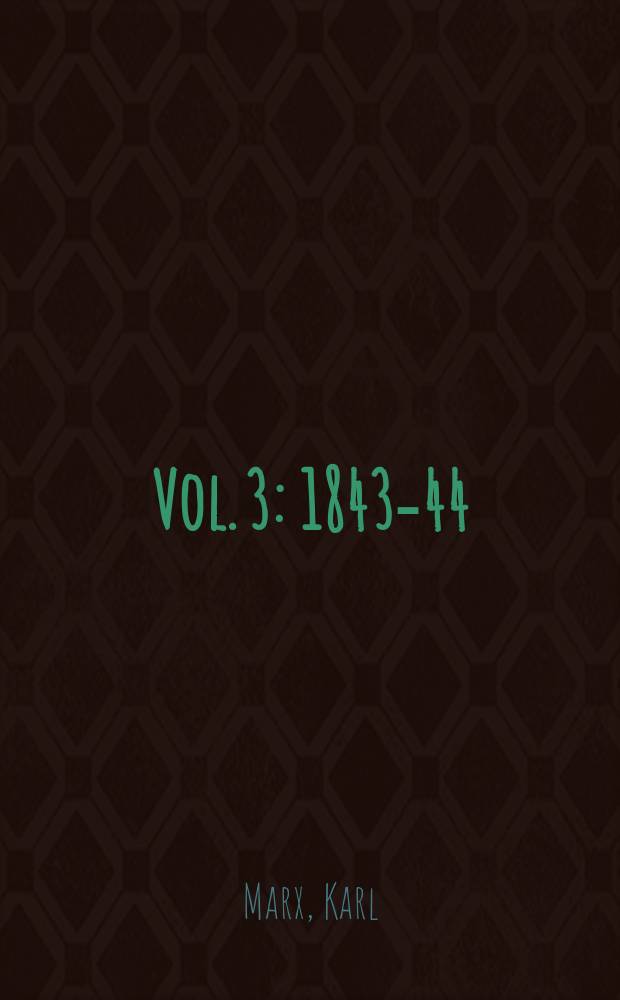 Vol. 3 : 1843-44