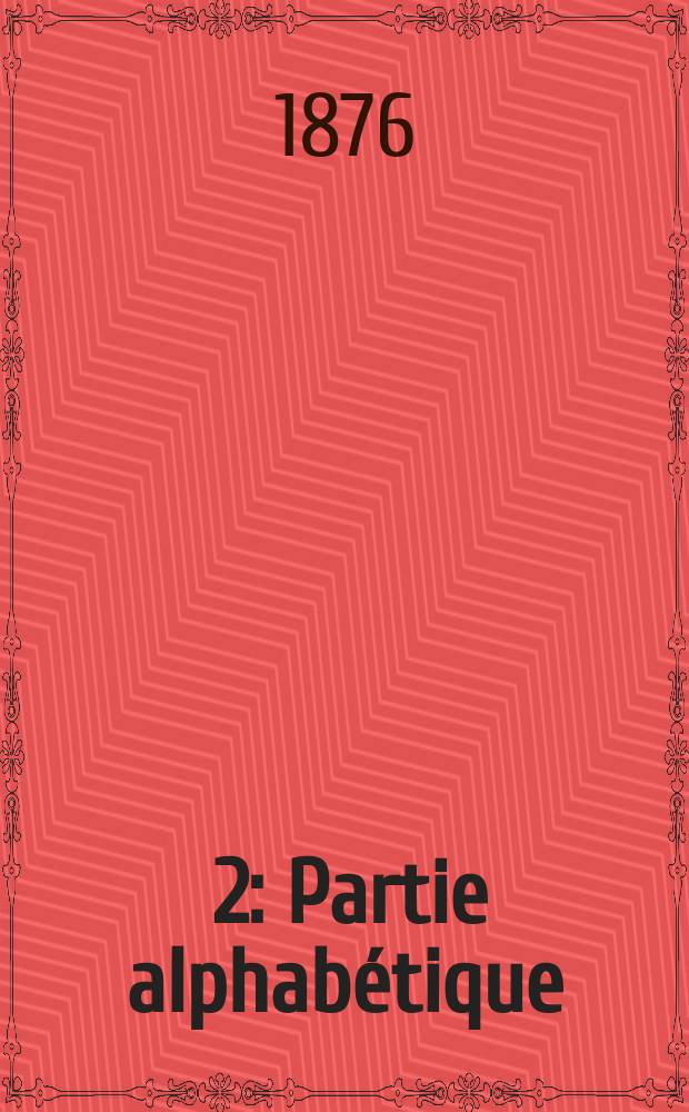 [2] : Partie alphabétique