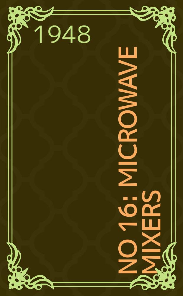 [No 16] : Microwave mixers