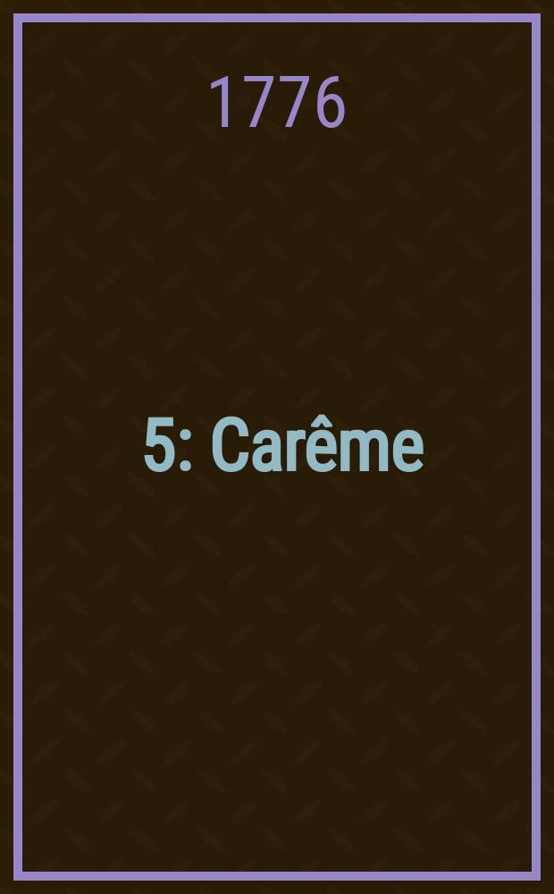 [5] : Carême