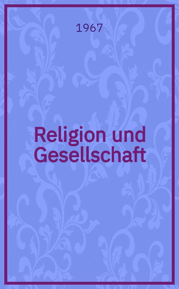 1 : Religion und Gesellschaft