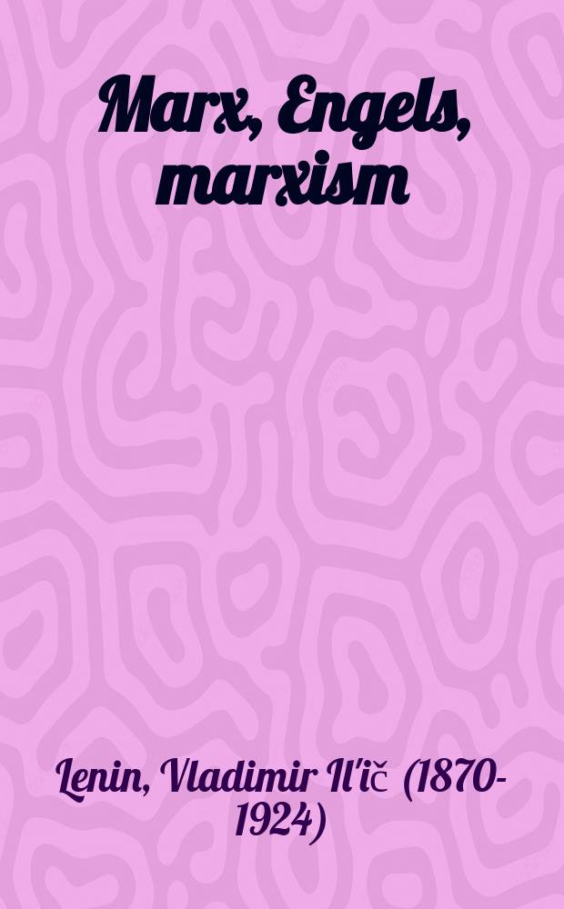 Marx, Engels, marxism