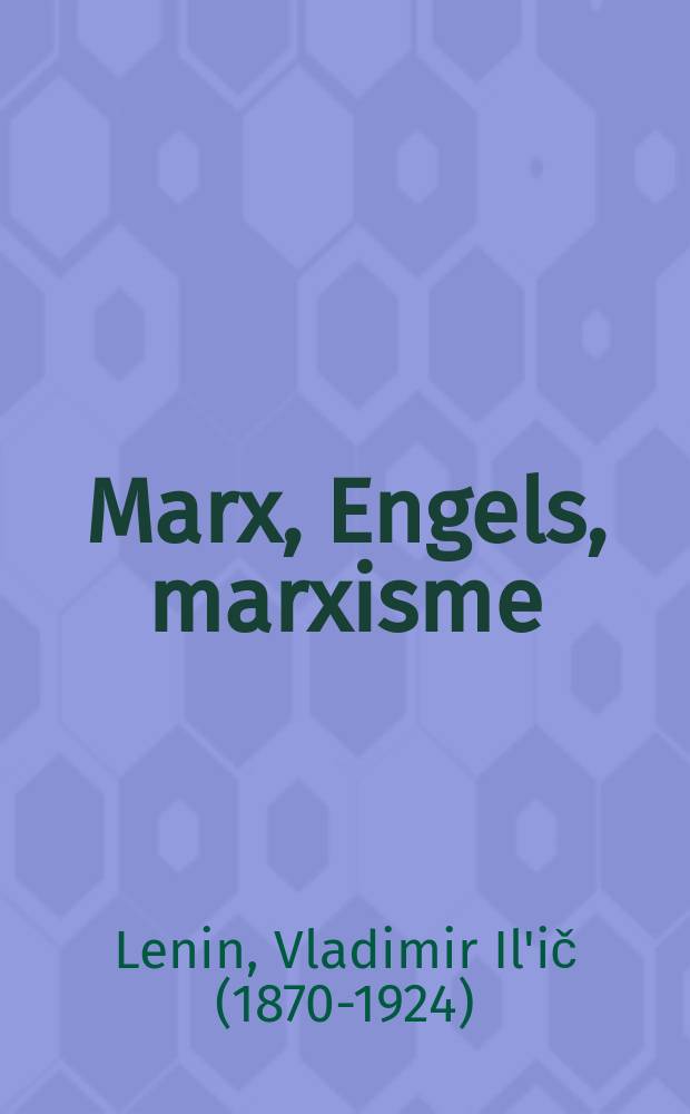 Marx, Engels, marxisme