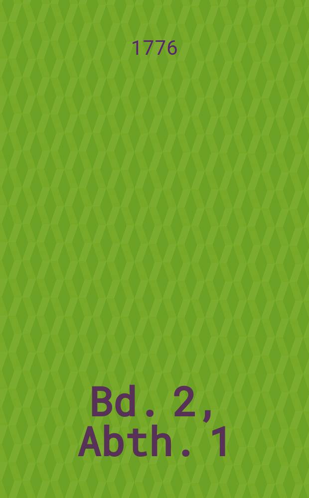 Bd. 2, Abth. 1