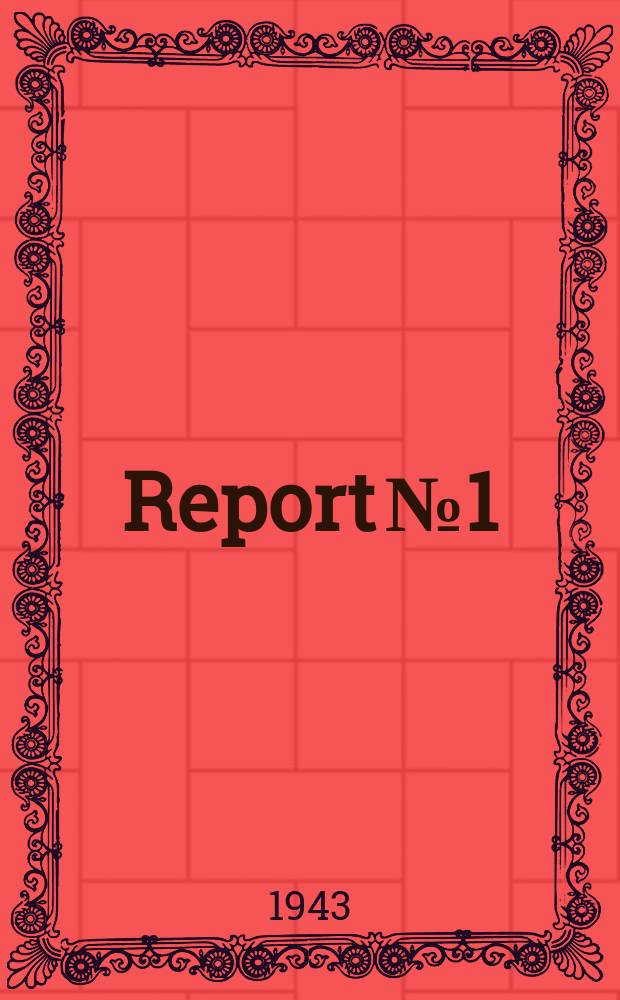 Report № 1
