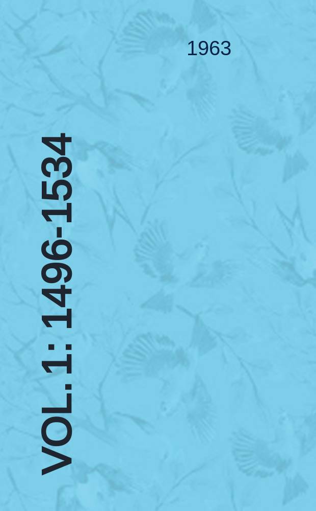Vol. 1 : 1496-1534
