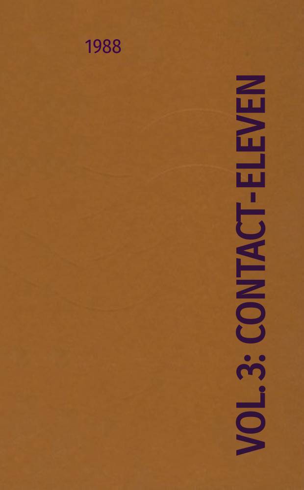 Vol. 3 : Contact-eleven