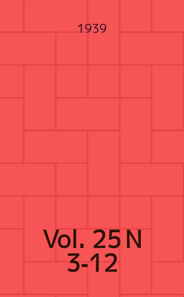 Vol. 25 N 3-12