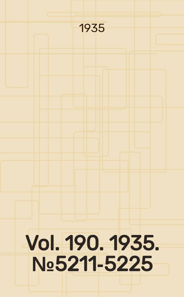 Vol. 190. 1935. № 5211-5225
