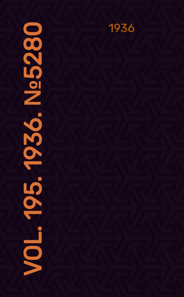 Vol. 195. 1936. № 5280