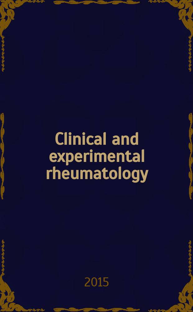 Clinical and experimental rheumatology : An Intern. j. of rheumatic a. connective tissue diseases. Vol. 33, № 6